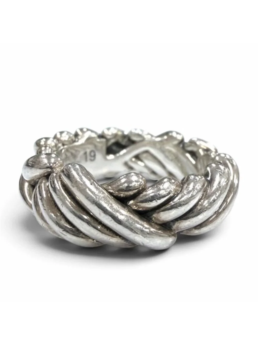 Bottega Veneta Intrecciato Ring Silver